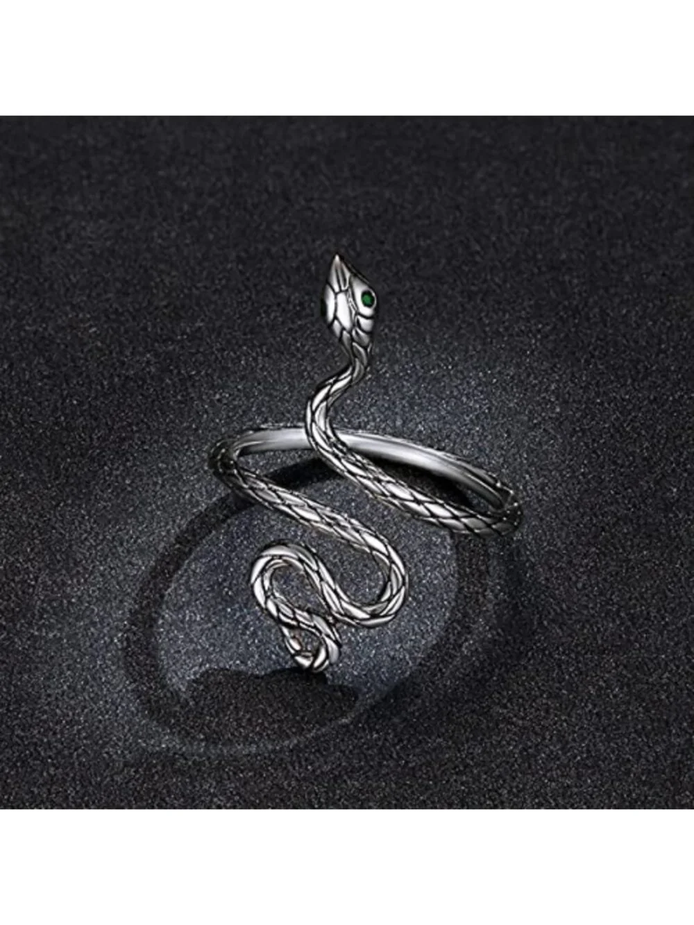 Adjustable Statement Ring with Cubic Zirconia Paved White Gold Plated Band